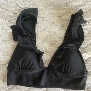 Aerie Ruffle Long line bikini top only